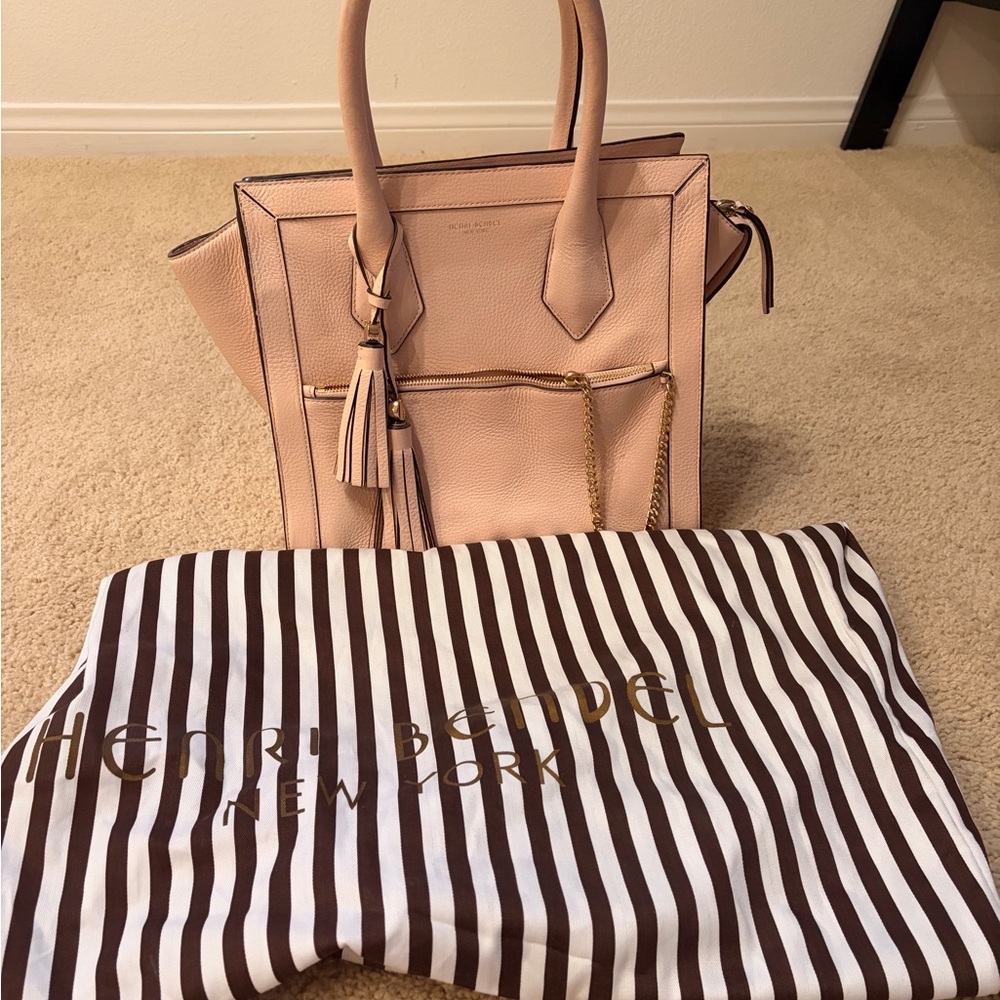 Henri Bendel Pink Satchel with Tassel and Chain - Picture 7 of 8